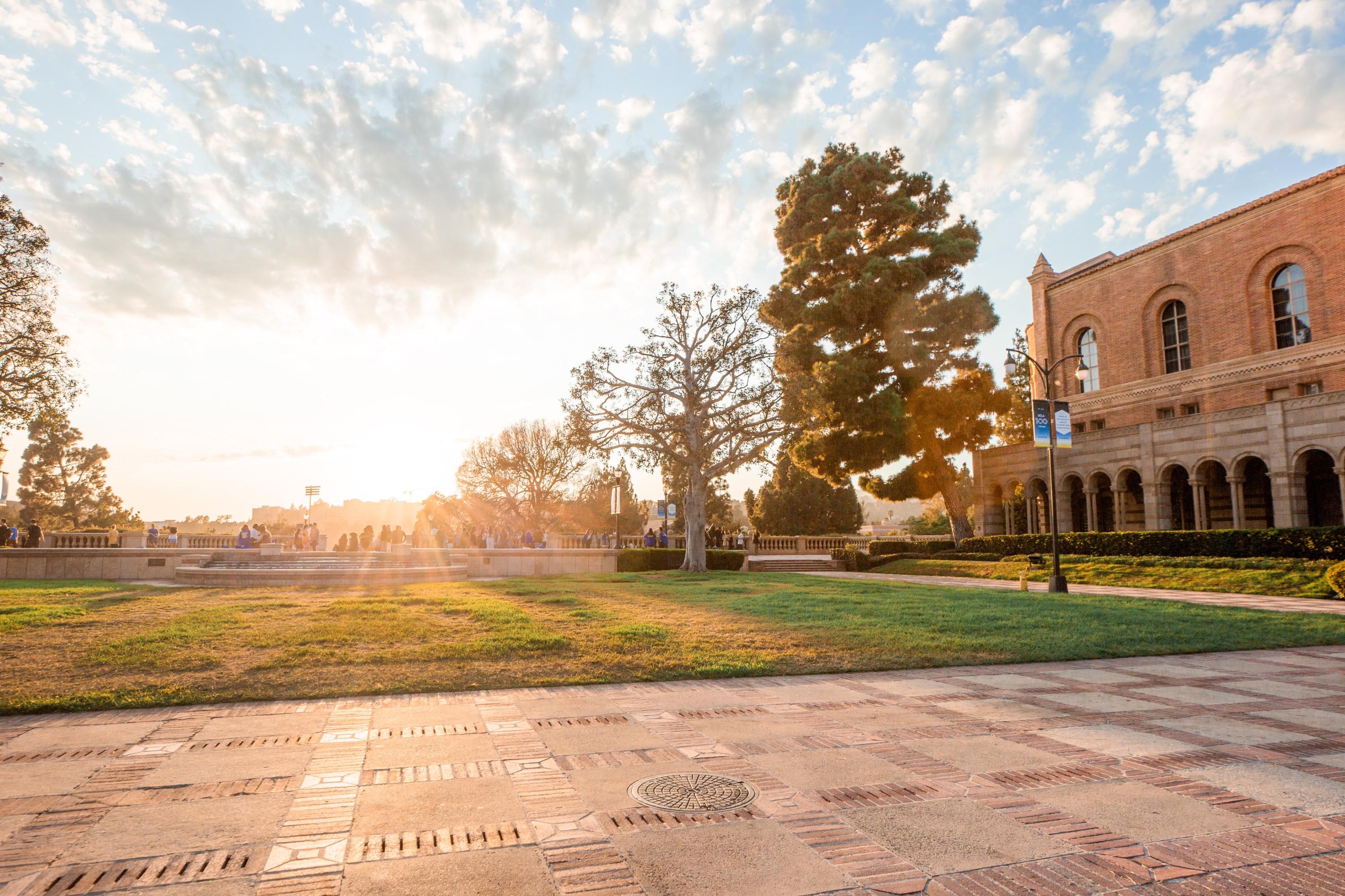 Dickson Court at UCLA on a sunny day.