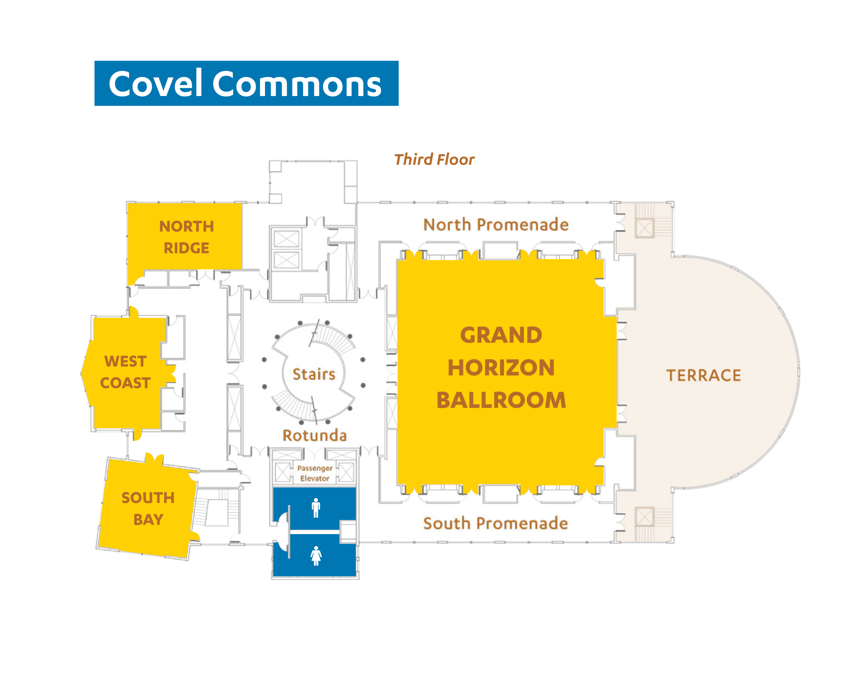 Map of Covel Commons at UCLA