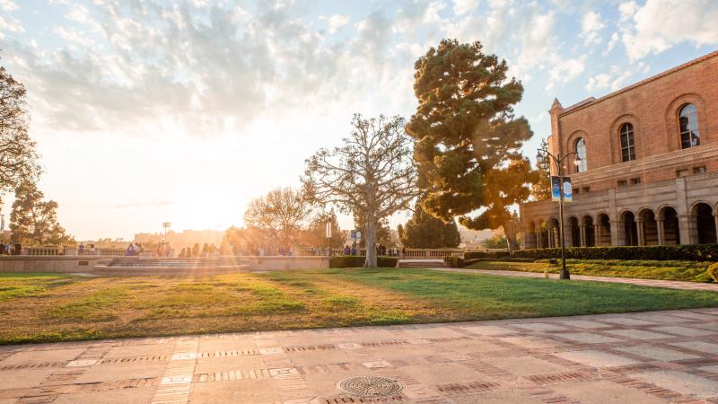 Dickson Court at UCLA on a sunny day.